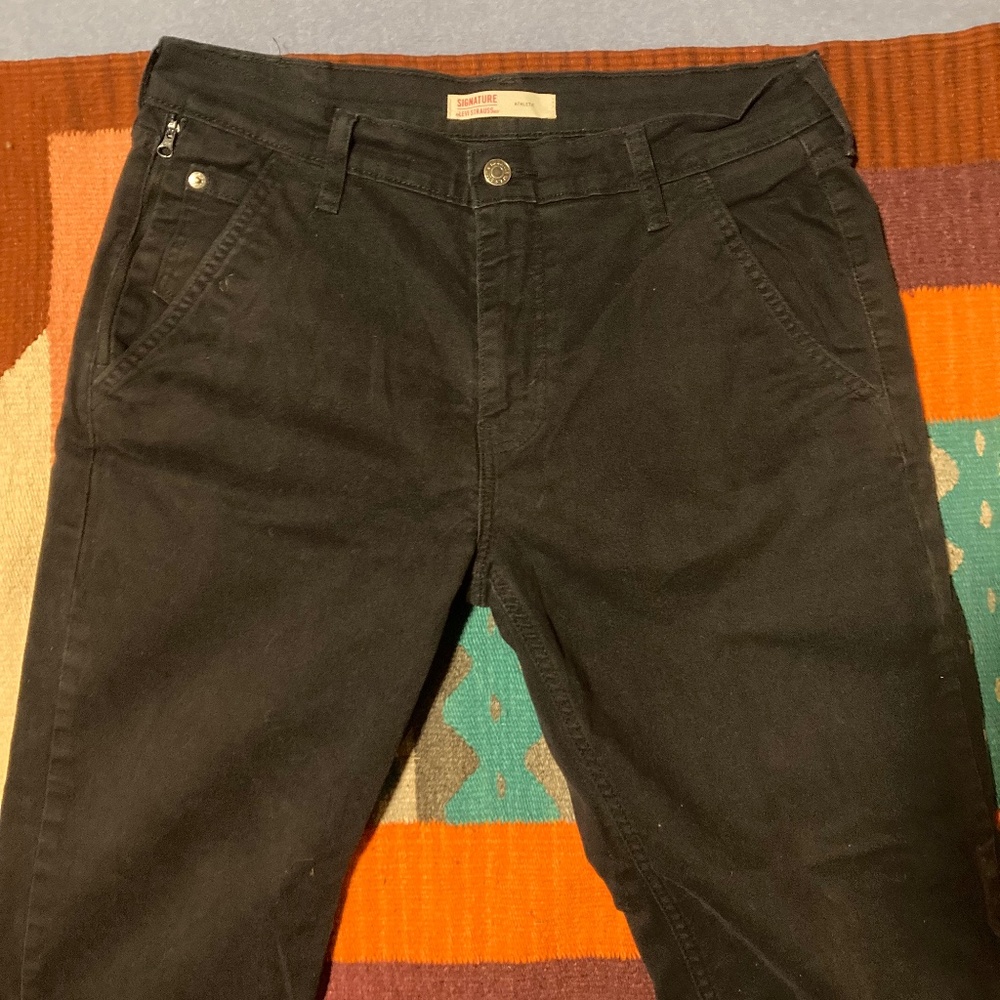 Levi Strauss athletic stretch jeans-black